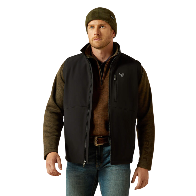 Ariat Men's Logo Softshell Vest - Black