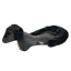 Acavallo Gel Pad and Front Riser Sheep Cut Out Just Gel - Black