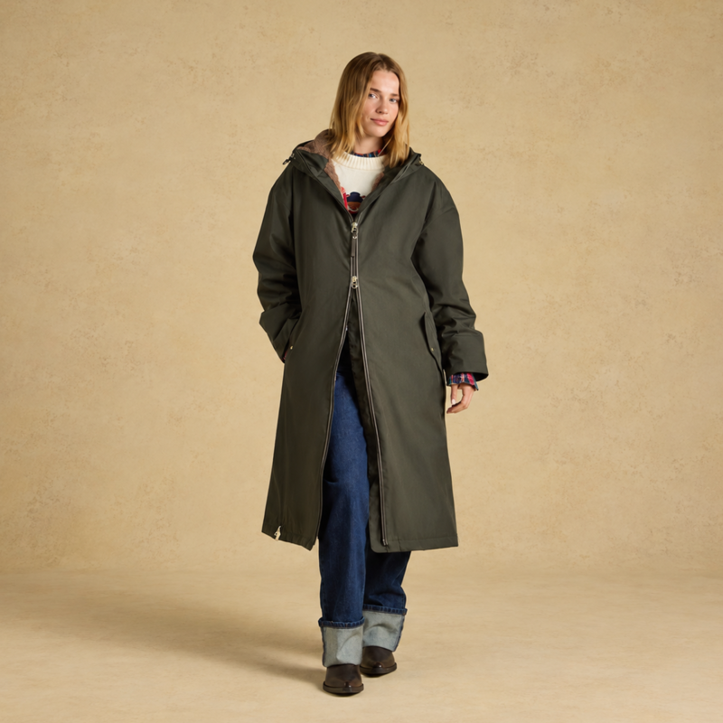 Joules Ladies Coverall Coat - Green