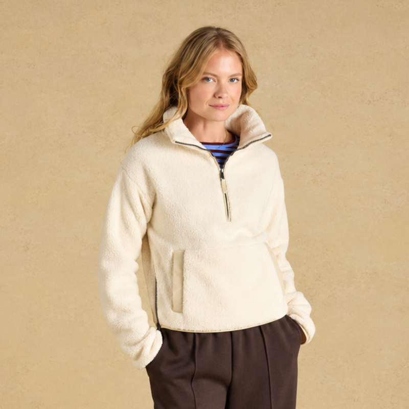 Joules Ladies Short Tilly Fleece - Cream