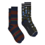 Joules Men's Kingsbury 2 Pack Socks - Green Rugby