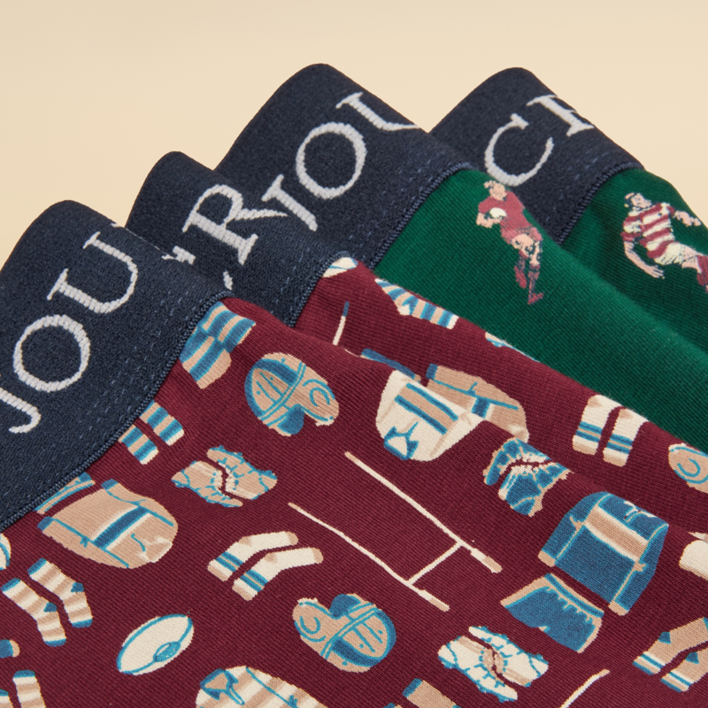Joules Men's Crown Joules 2 Pack Boxers - Red/Green-2