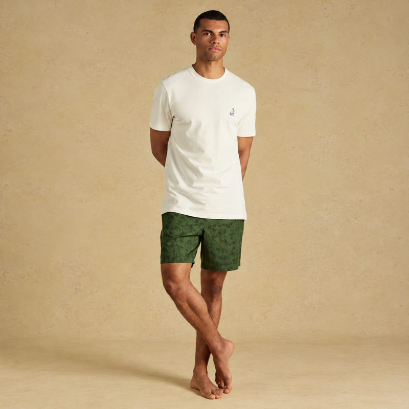 Joules Men's Dozer Short Pyjamas Set - Green/Ecru