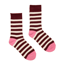 Joules Ladies Cosy Stripe Socks -  Berry Pink Stripe