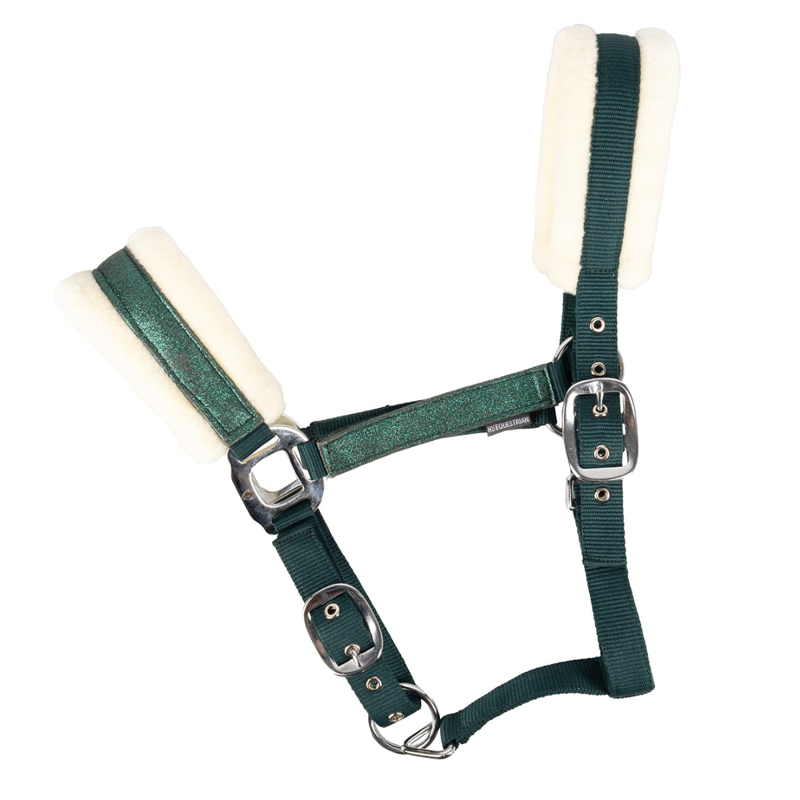 Hy Equestrian Christmas Elf Headcollar - Green Sparkle