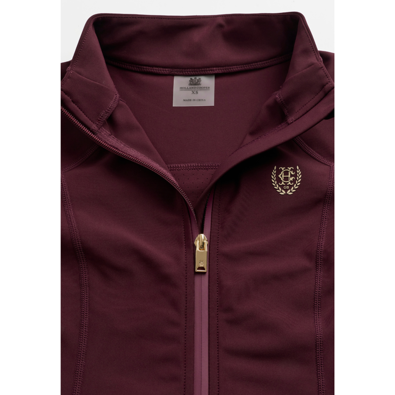 Holland Cooper Chiltern Zip Training Top - Mulberry-2