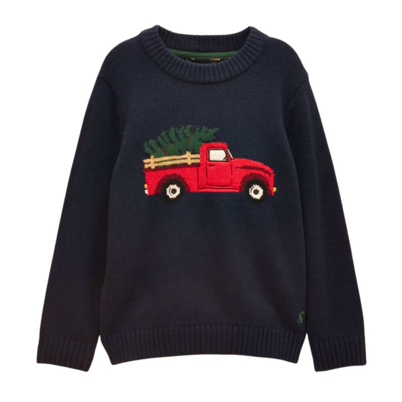 Joules Boys' Cracking Jumper - Blue Truck