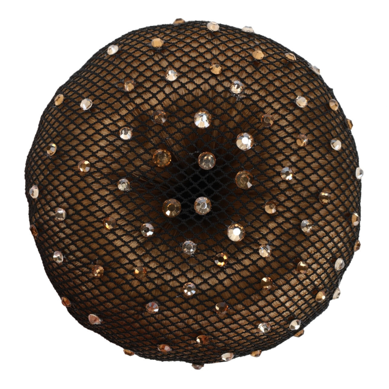 QHP Rhinestone Hair Net-2