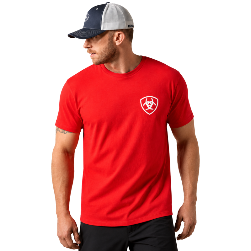 Ariat Men's Geo Flag T-Shirt - Mars Red