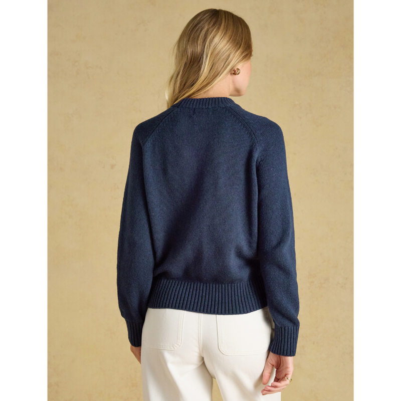 Joules Ladies Jonty Knit Jumper - Navy-1