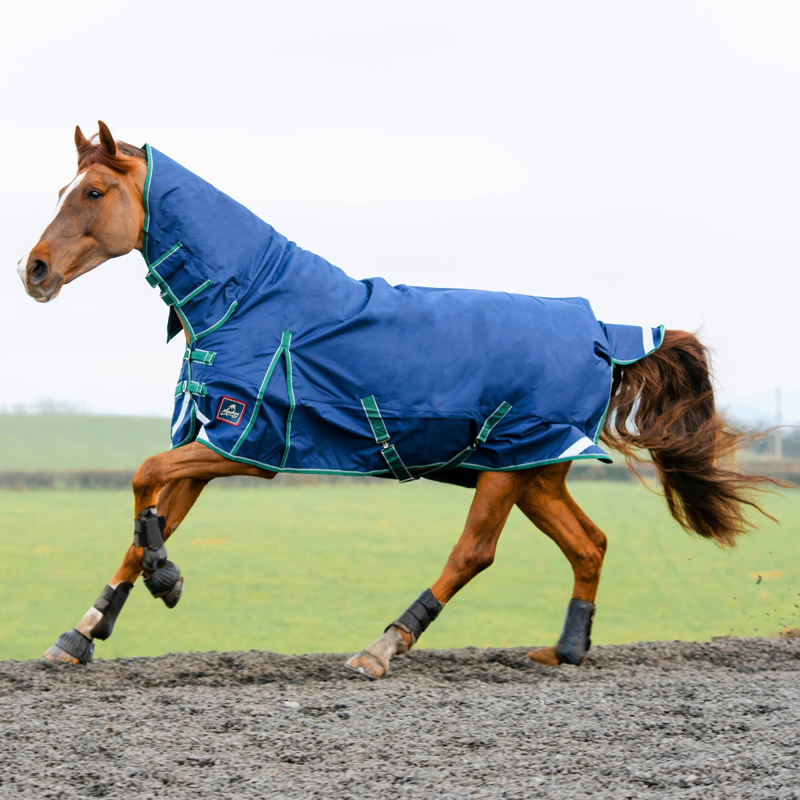 Mackey Keadeen Plus 100g Turnout Rug - Navy/Grey/Hunter