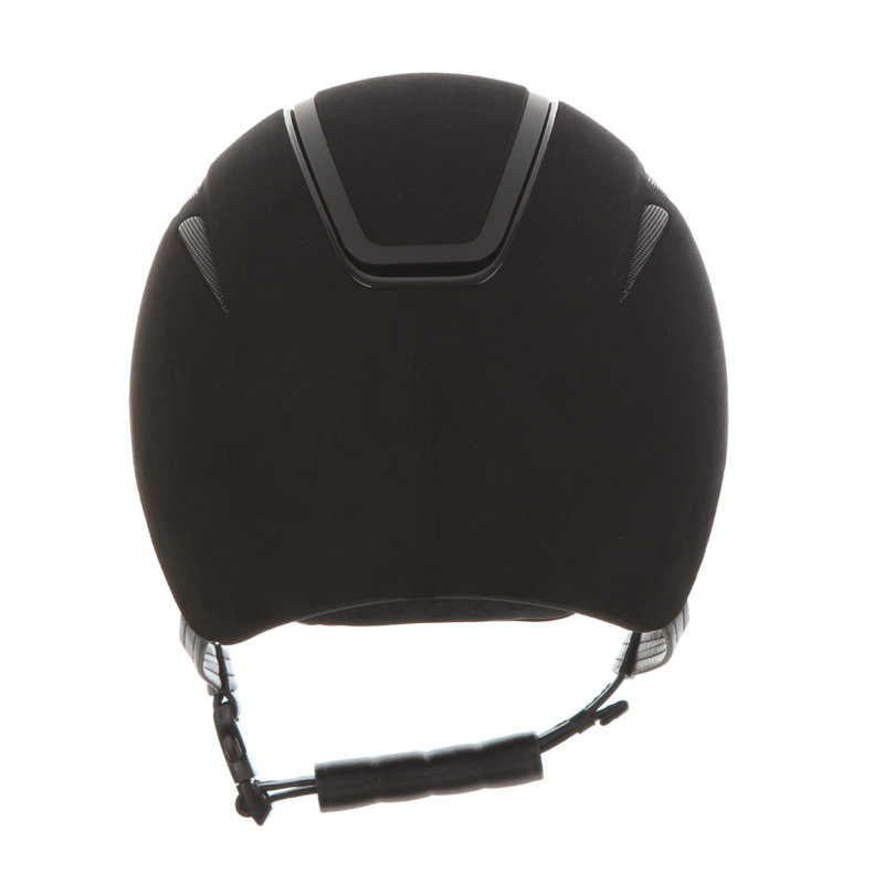 Evoke Callisto Classic Peak Riding Hat - Black Alcantara-4