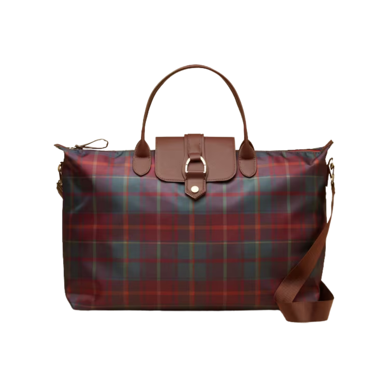 Joules Edie Weekend Bag - Red Check-2