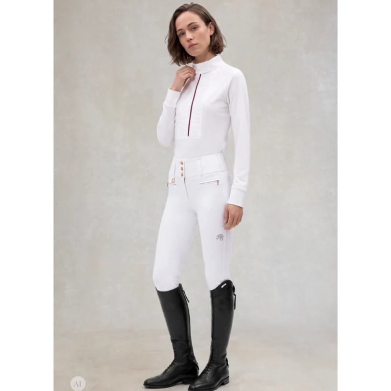 Holland Cooper Farleigh Long Sleeve Show Shirt - White-4