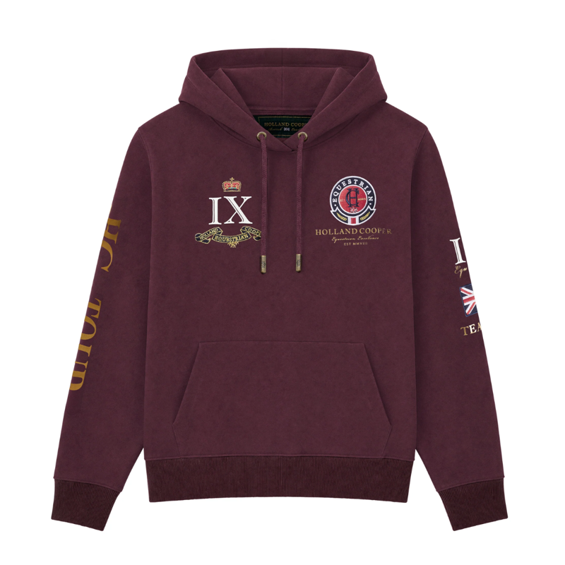 Holland Cooper Team Hoodie - Mulberry-1