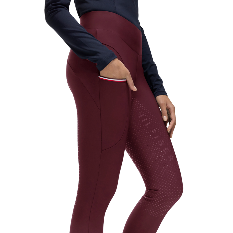 Tommy Hilfiger Women's Elmira Winter Full Grip Leggings - Deep Burgundy-2