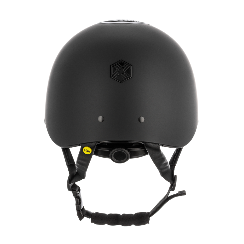 Charles Owen Hyda Carbon Riding Hat with MIPS - Black Matte/ Black Gloss-1