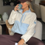 Gym + Coffee Women's Snap Polar Fleece - Glacial Blue