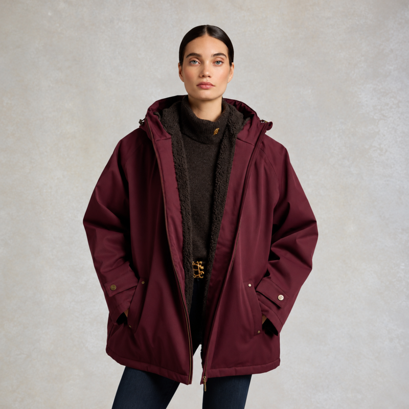 Holland Cooper One-Size Waterproof Jacket - Mulberry