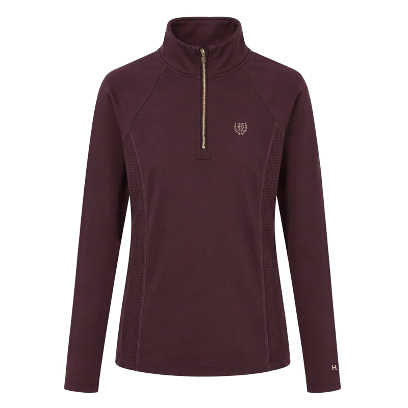 Holland Cooper Cranborne Long Sleeve Base Layer - Mulberry-5