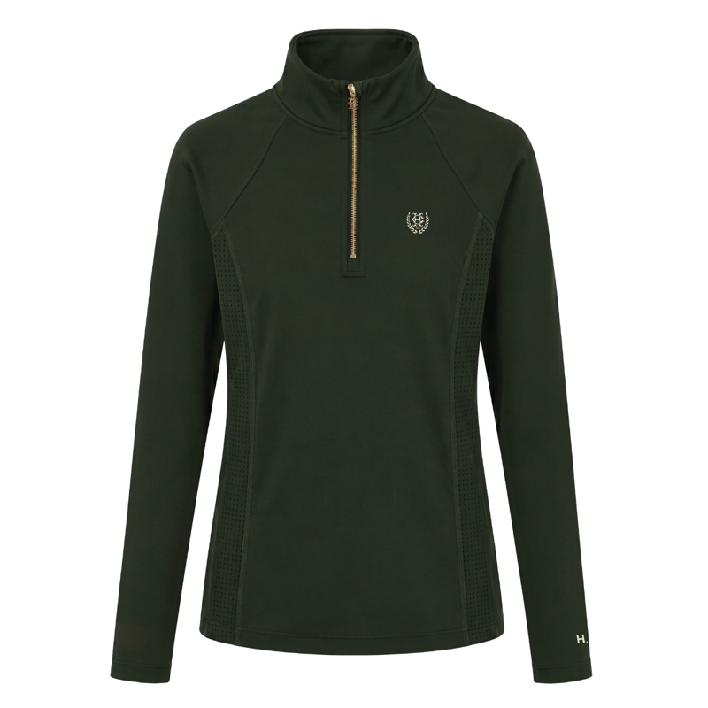 Holland Cooper Cranborne Long Sleeve Base Layer - Dark Olive-4