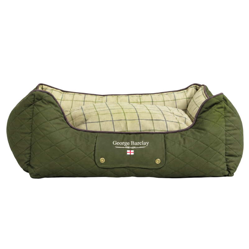 George Barclay Country Orthopaedic Walled Dog Bed Medium - Olive Green