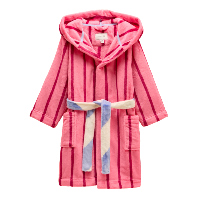 Joules Girls' Snug Dressing Gown - Pink Stripe