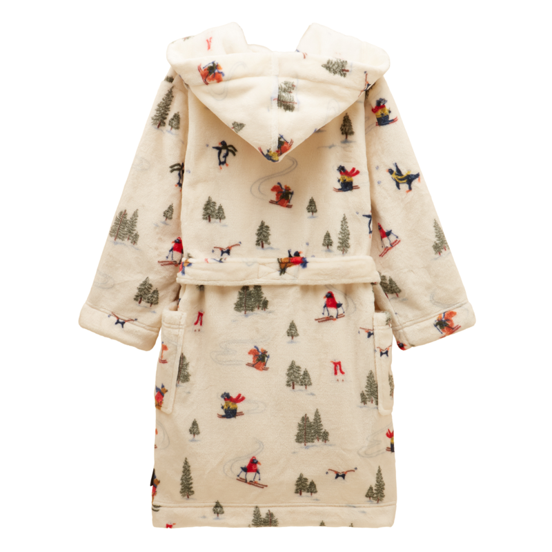 Joules Kids' Snug Dressing Gown - Cream-1