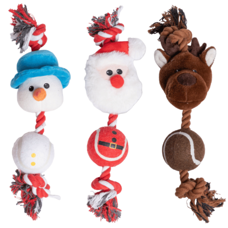 Hem and Boo Christmas Tennis Ball Rope Characters-1
