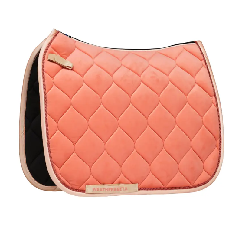 WeatherBeeta Velvet Dressage Saddlepad - Coral