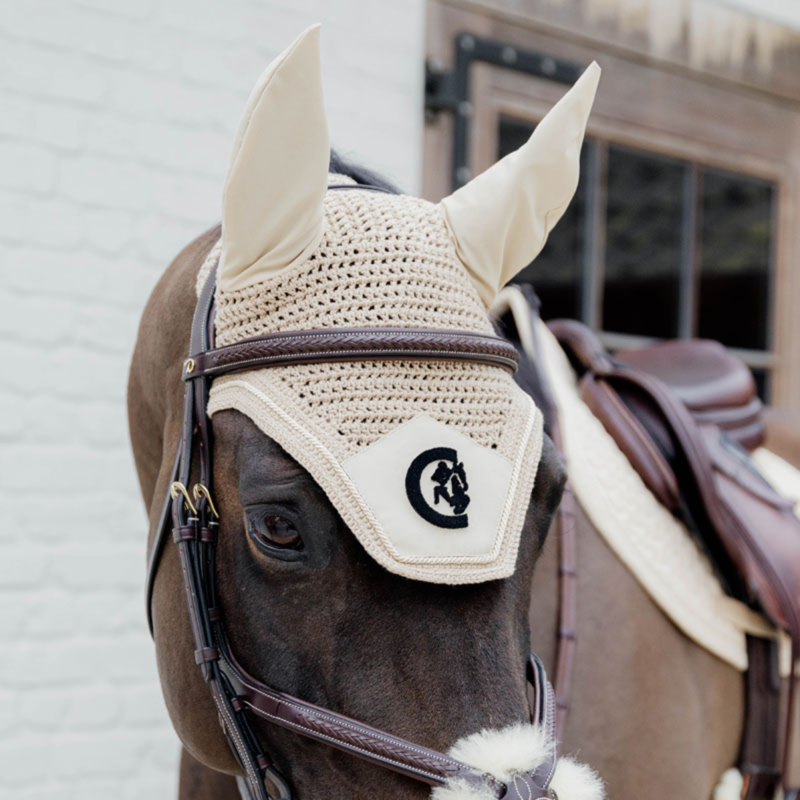 Kentucky 3D Logo Wellington Soundless Fly Veil Full - Beige
