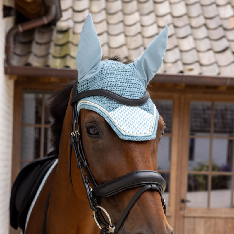 Kentucky Velvet Printing Wellington Fly Veil - Light Blue