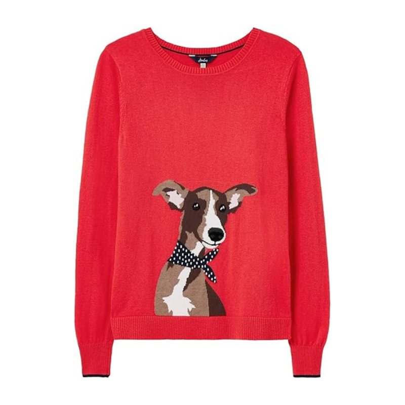 Joules Ladies Miranda Jumper - Red Dog