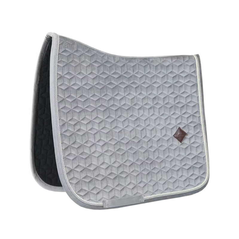 Kentucky Basic Velvet Dressage Saddlepad - Grey-2