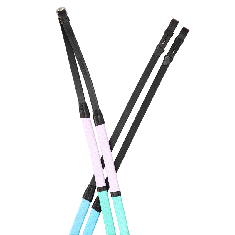 Dublin Pastel Rainbow Reins - Black/Multi-1