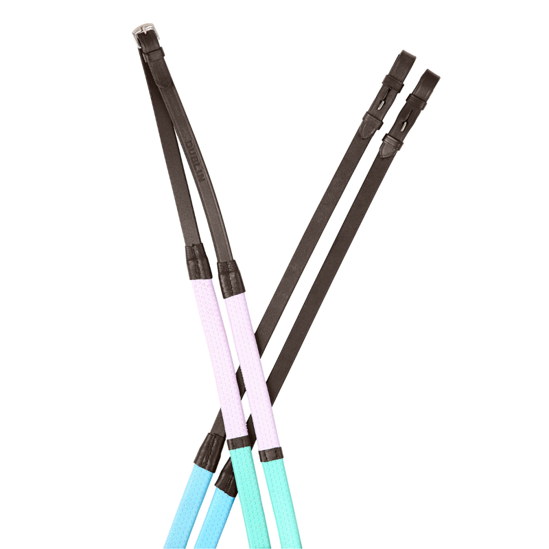 Dublin Pastel Rainbow Reins - Brown/Multi-1