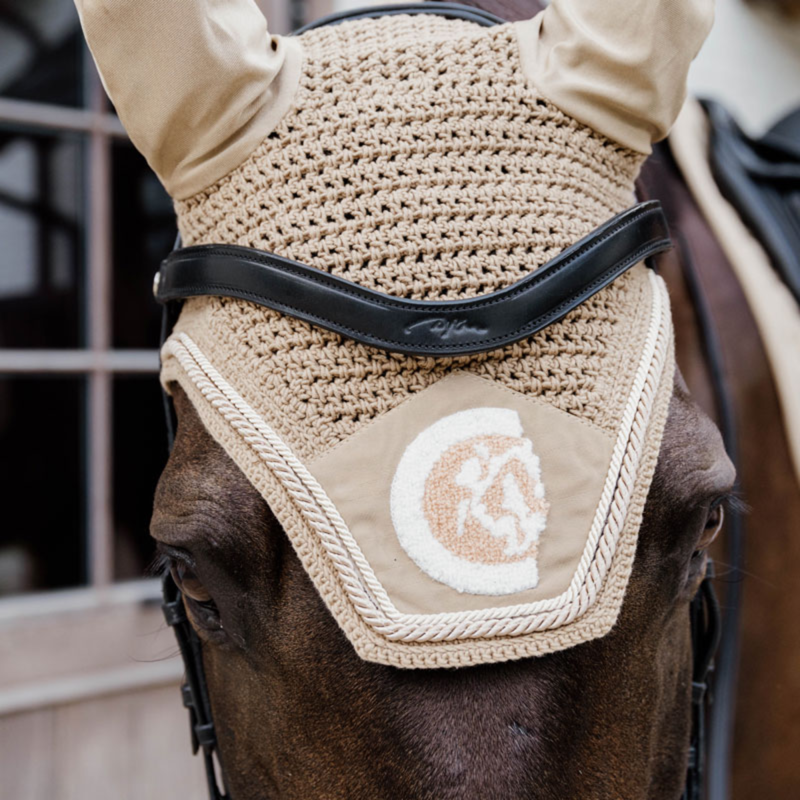 Kentucky Soundless 3D Logo Rope Wellington Fly Veil Full - Beige-1