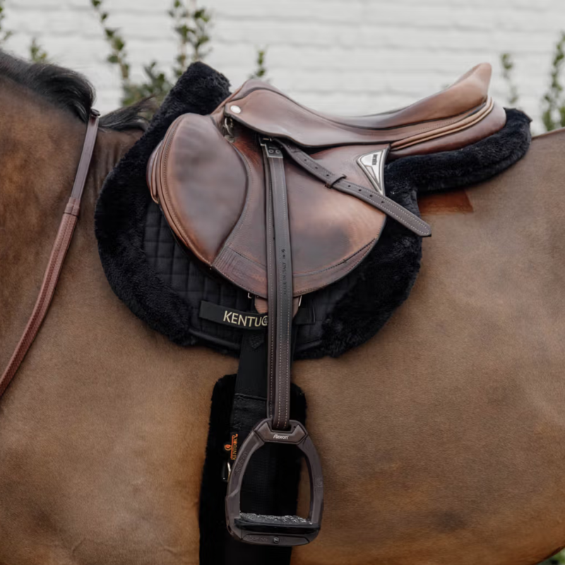 Kentucky Vegan Sheepskin Hunter Jumping Numnah - Black