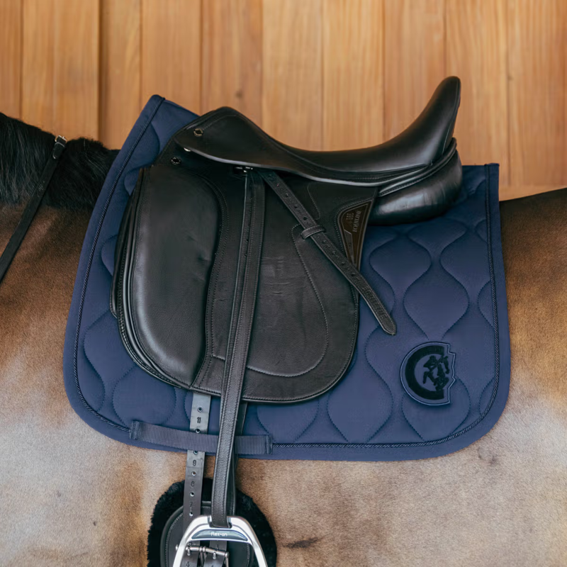 Kentucky Wave 3D Logo Dressage Saddlepad Full - Navy