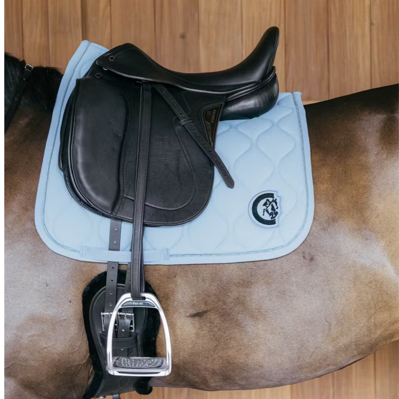 Kentucky Wave 3D Logo Dressage Saddlepad Full - Light Blue