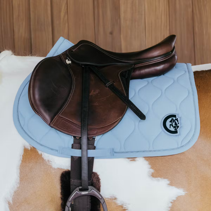 Kentucky Wave 3D Logo Show Jumping Saddlepad Full - Light Blue