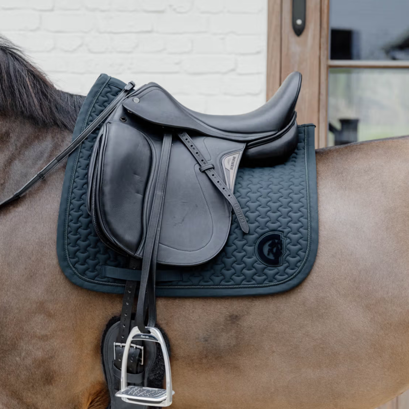 Kentucky Plaited 3D Logo Dressage Saddlepad Full - Pine Green