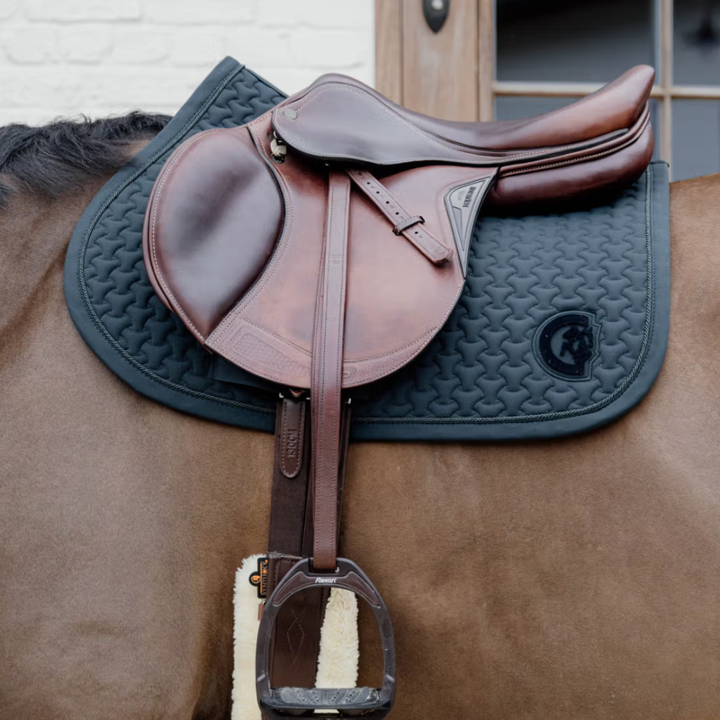 Kentucky Plaited 3D Logo Show Jumping Saddlepad Full - Pine Green
