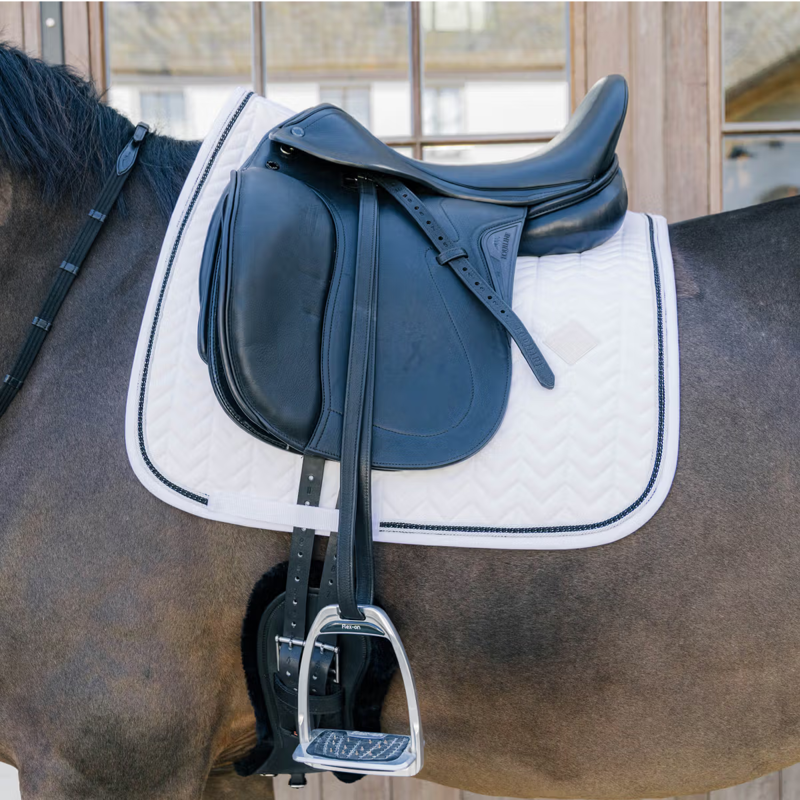 Kentucky Dressage Saddlepad with Metal Chain Full - White