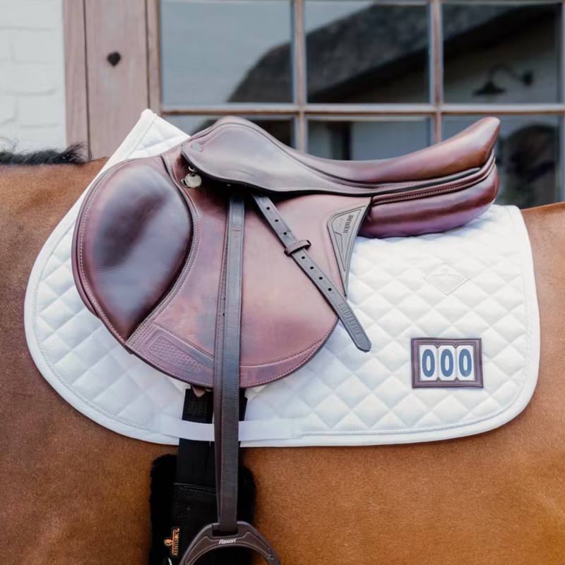 Kentucky Diamond 2 Number Competition Show Jumping Saddlepad Full - White