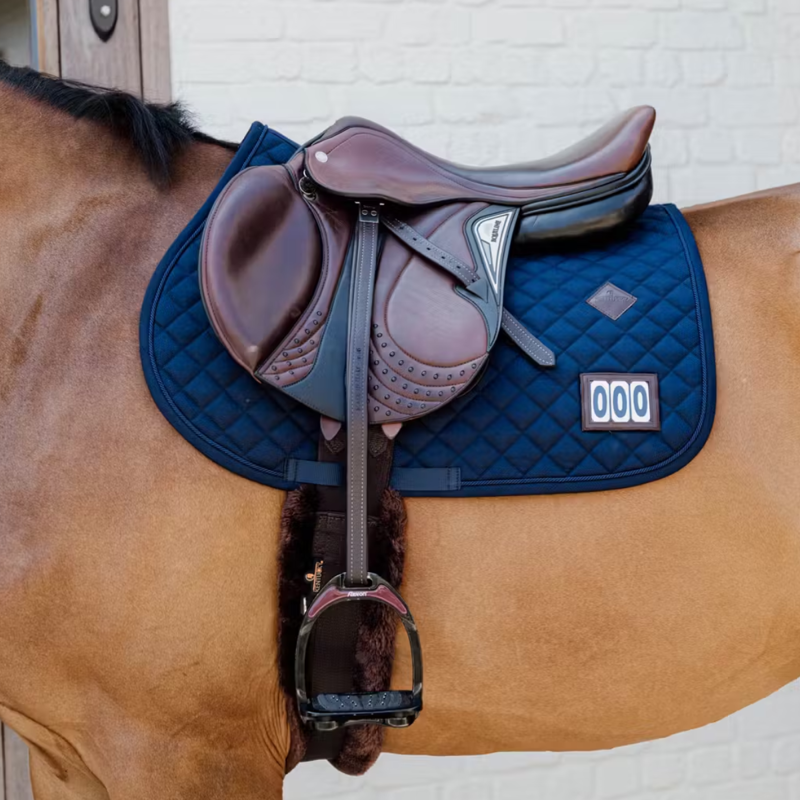 Kentucky Diamond 2 Number Competition Show Jumping Saddlepad Full - Navy