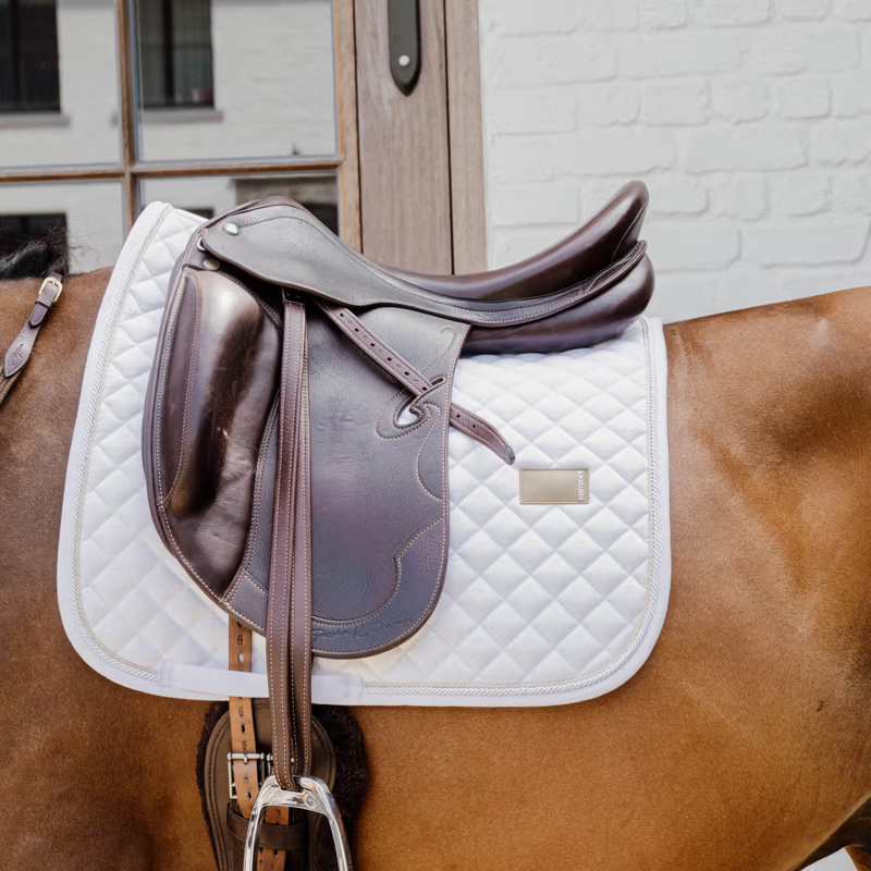 Kentucky Diamond Rope Dressage Saddlepad Full - White