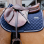 Kentucky Diamond Rope Jumping Saddlepad Full - Navy