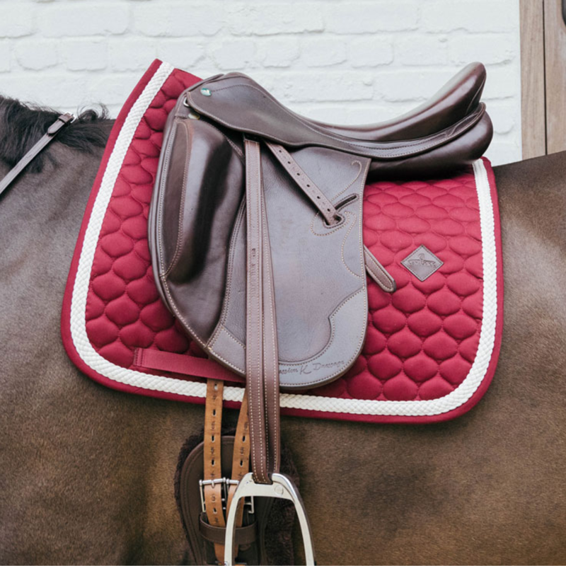 Kentucky Dressage Saddlepad with Plaited Cord Full - Bordeaux