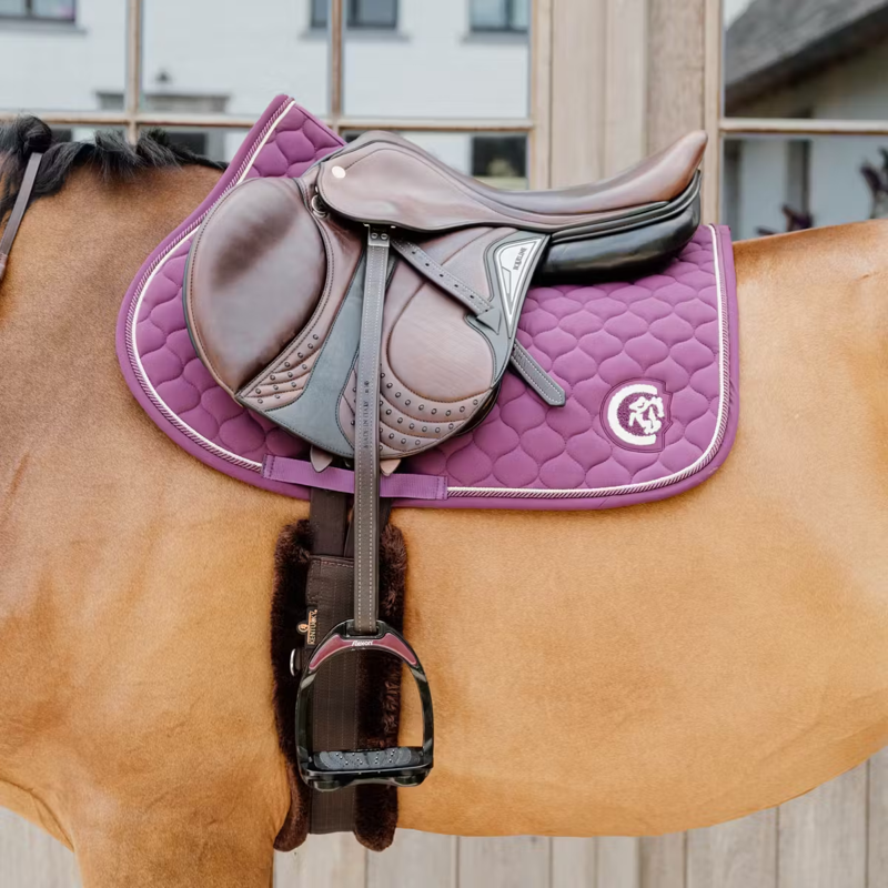 Kentucky Onion Quilt 3D Logo Jumping Saddlepad Full - Purple